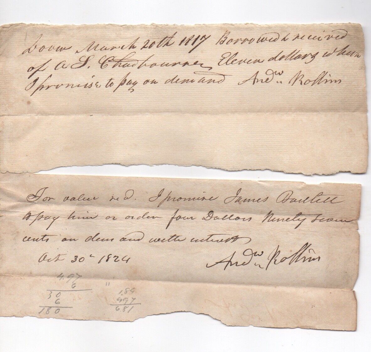 4 Andrew Rollins of Dover, NH, 1817