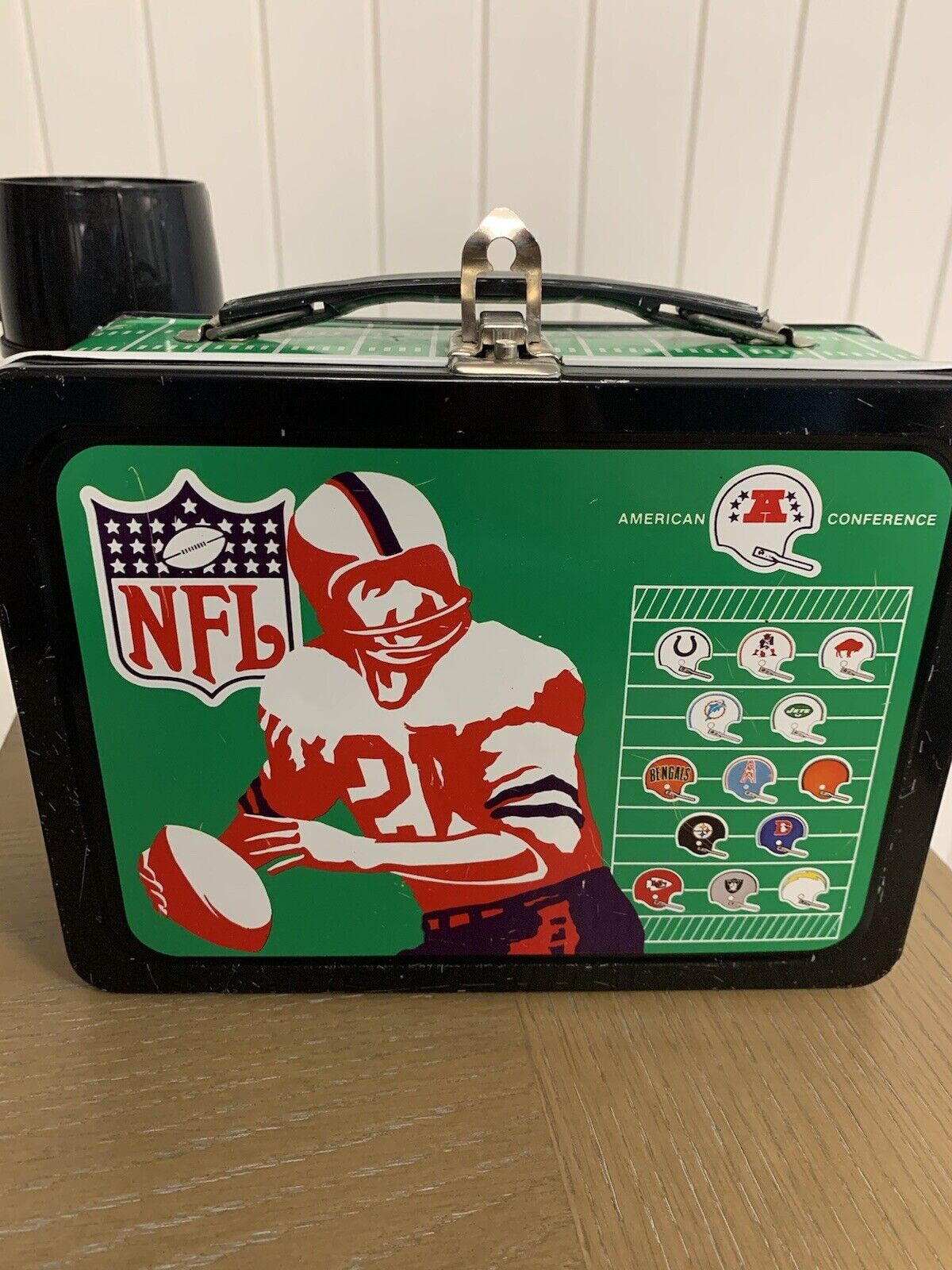 1973 Vintage Rare NFL Lunchbox Thermos Kit, by Okay Industries Rare Nice