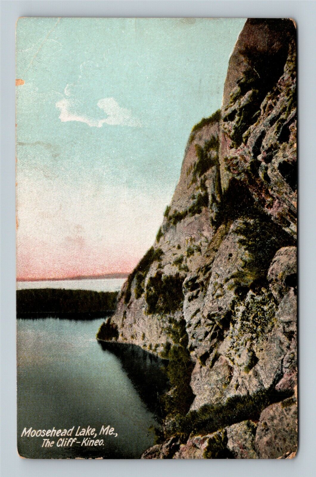 Moosehead Lake ME, The Cliff-Kineo, Maine c1909 Vintage Postcard