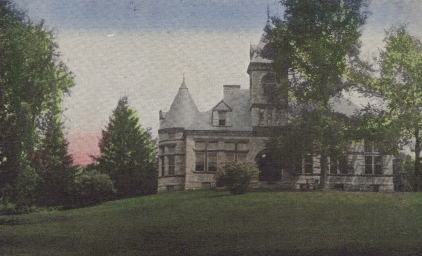 Talcott Library at East Northfield Seminary MA White Border Vintage Post Card