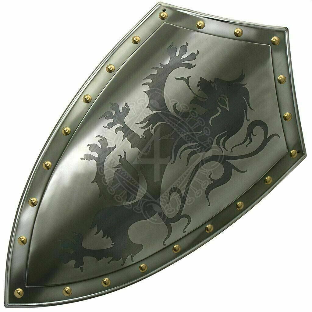 Medieval Functional Dragon Warrior Templar Shield Medieval Knight Armor Shield