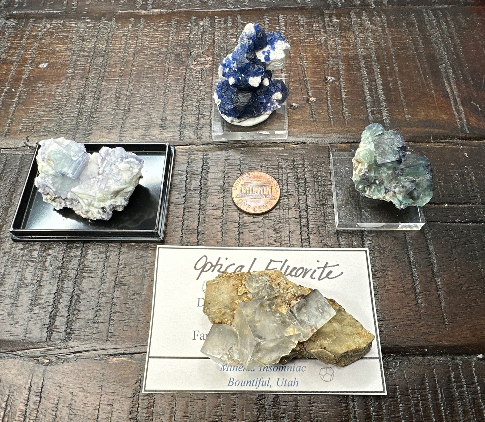 FLUORITE Specimen Combo Pack from around the world Namibia, China, Russia