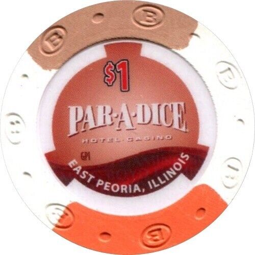 New Release -$1 Par-A-Dice Casino Chips - East Peoria, Illinois