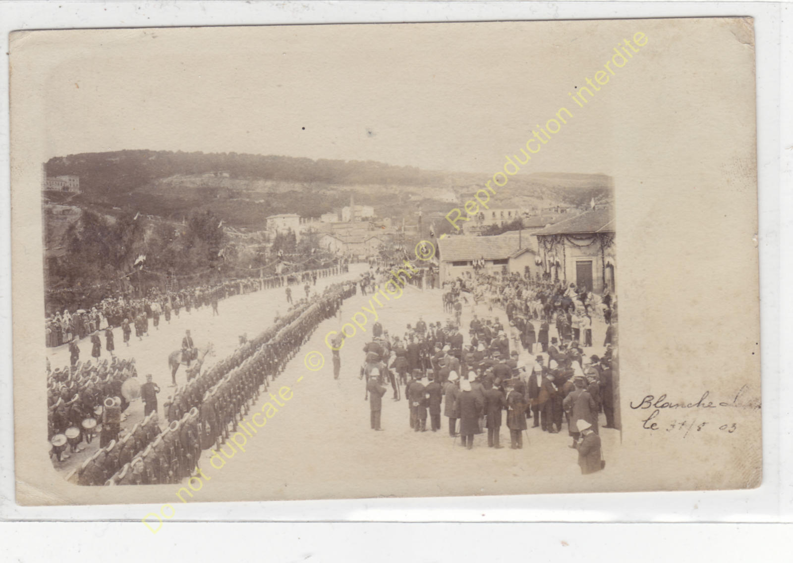 RPPC Photo Card Algeria Constantine Voyage of / The President Loubet Edit ca1903