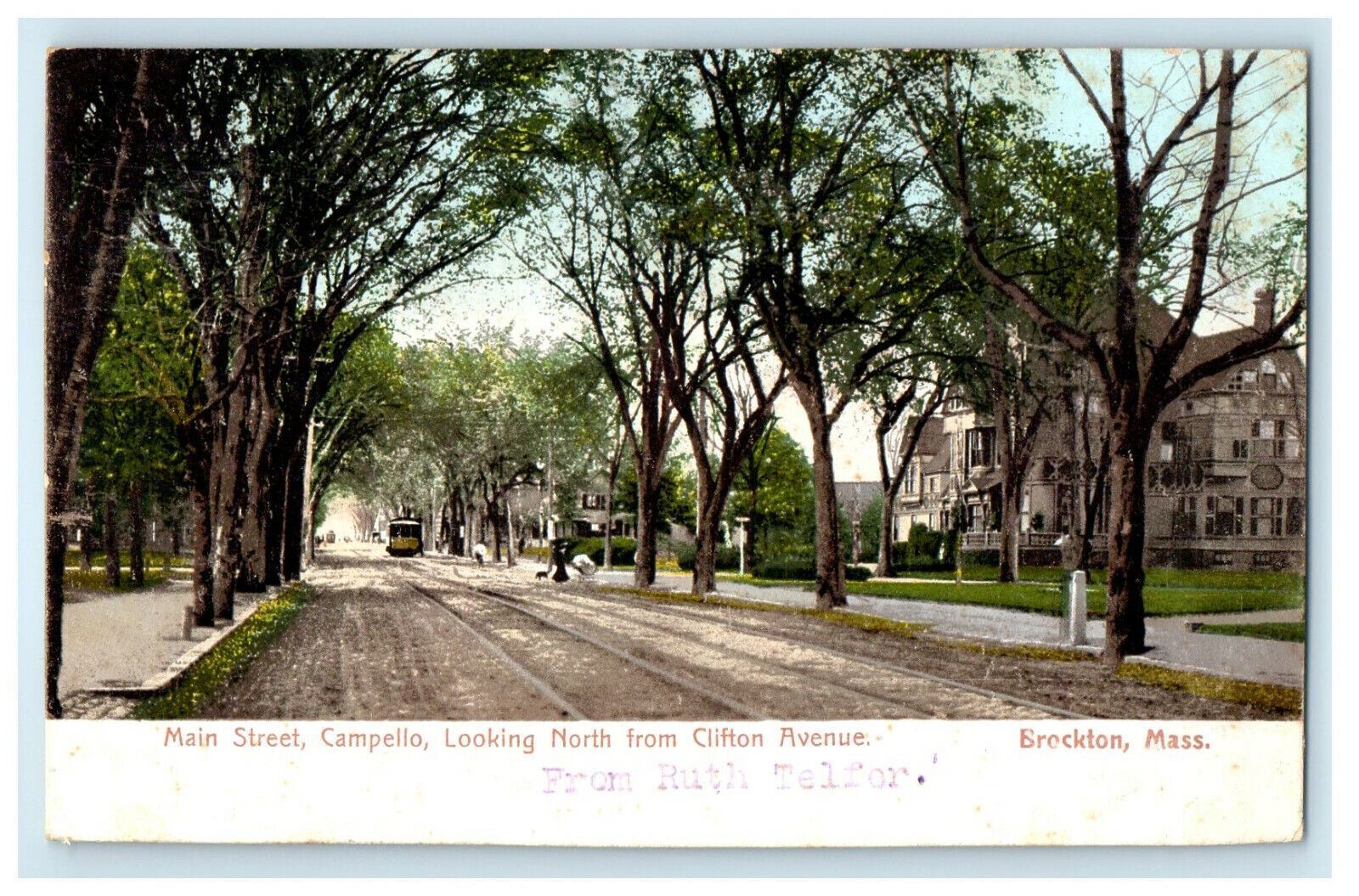 1906 Main Street Campello, Clifton Ave Brockton Massachusetts MA Posted Postcard