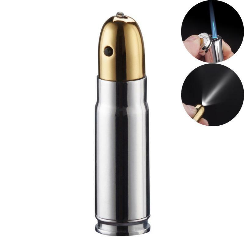 2X Bullet Shaped Torch Style lighter With Flashlight Please Read