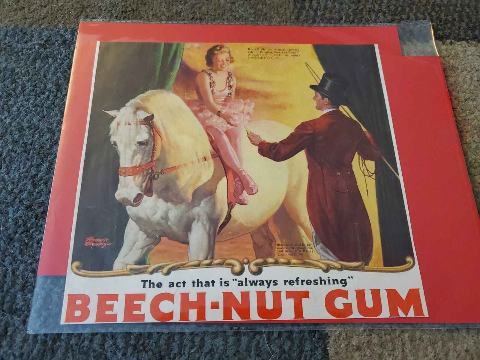 1930\'s Beech-Nut Gum Circus Theme Magazine Advertisement
