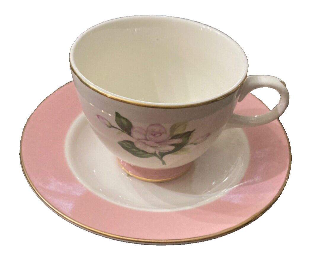 Vintage Antique International D.S. Co Pink Tea Cup and Saucer
