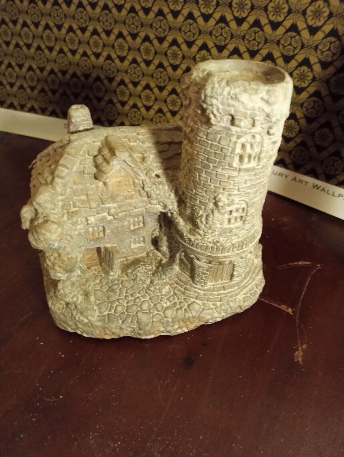 mini vintage figurine scottish english castle castles tower cottage
