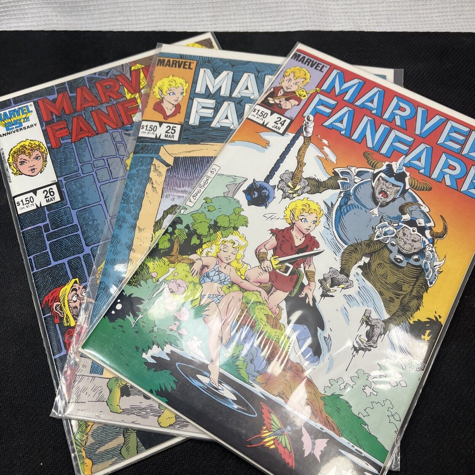 1986 Marvel Fanfare #'s 24 25 26 ~ Run Lot of 3 Comic Books ~ NM or Better