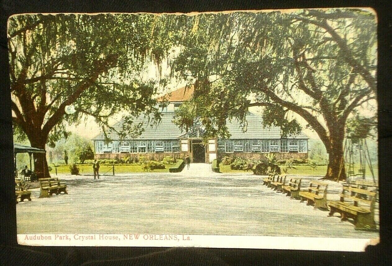 Audubon Park Crystal House 1910 Postcard New Orleans La Germany