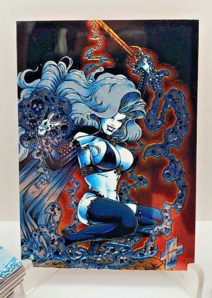1994 LADY DEATH ALL CHROMIUM SERIES 1 Krome Complete 100 Card Set CHAOS 