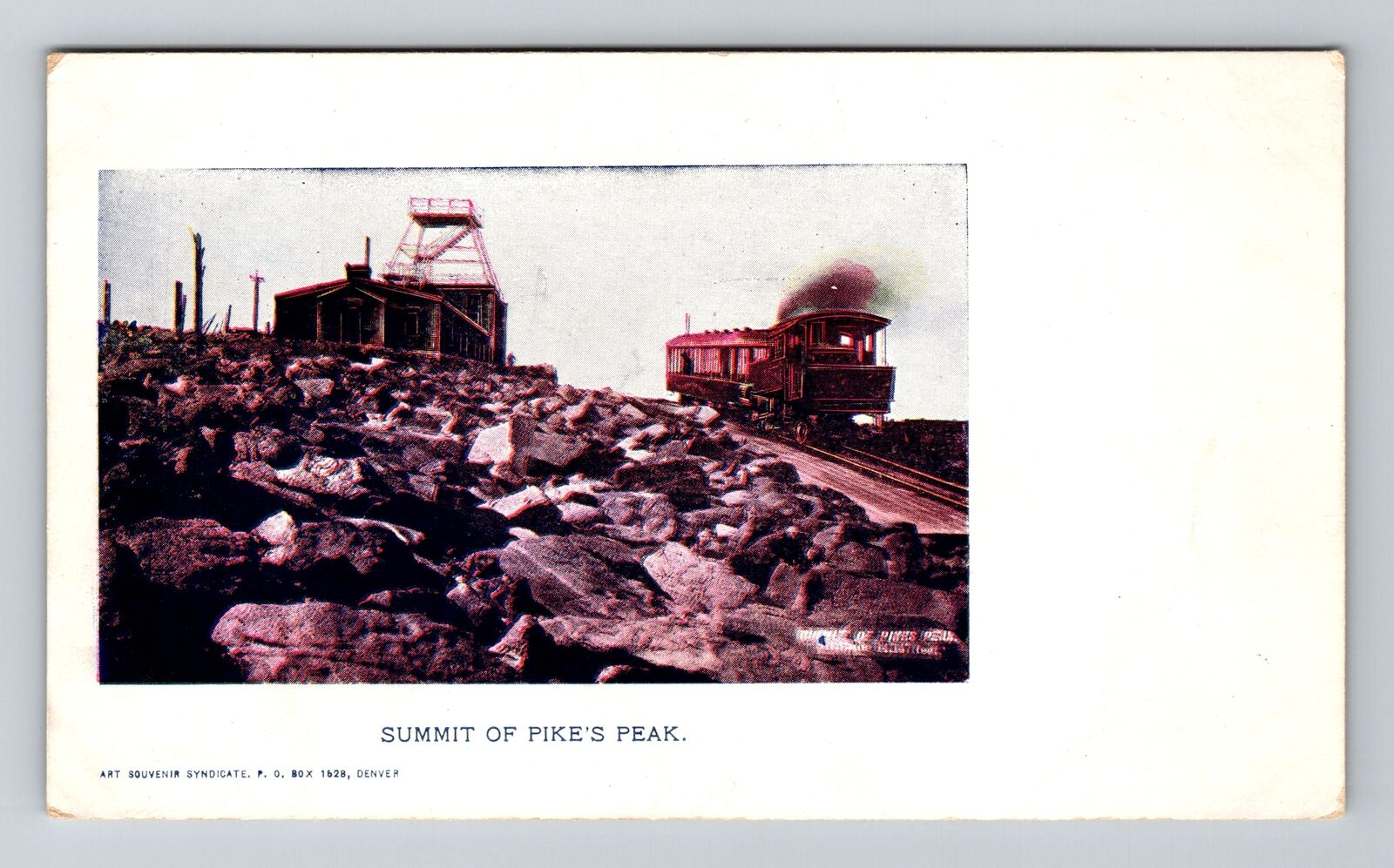 Pike's Peak CO-Colorado, Summit of Pike's Peak, Vintage Postcard