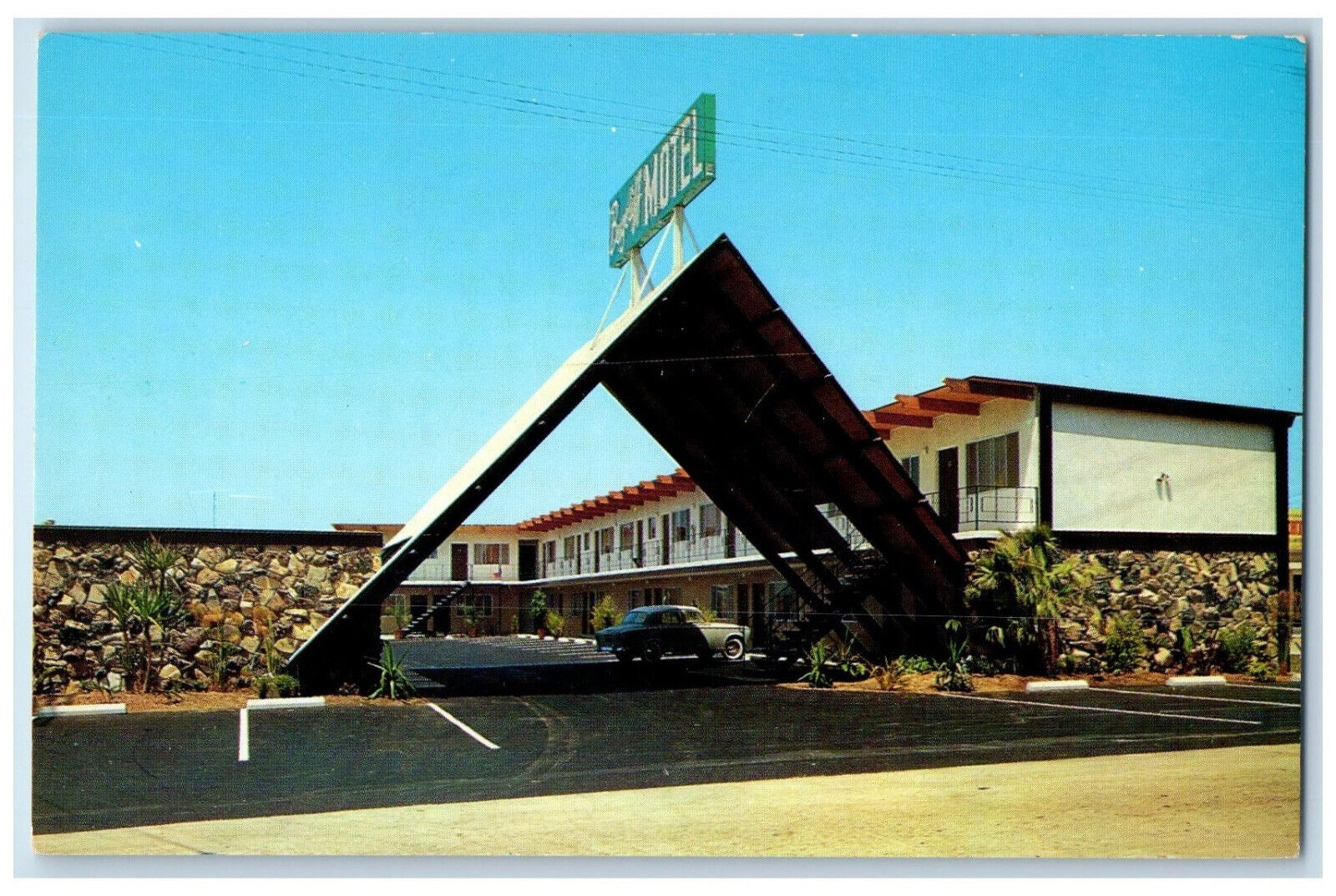 c1950\'s Baycliff Motel Frontage Road Newport Beach California CA Postcard