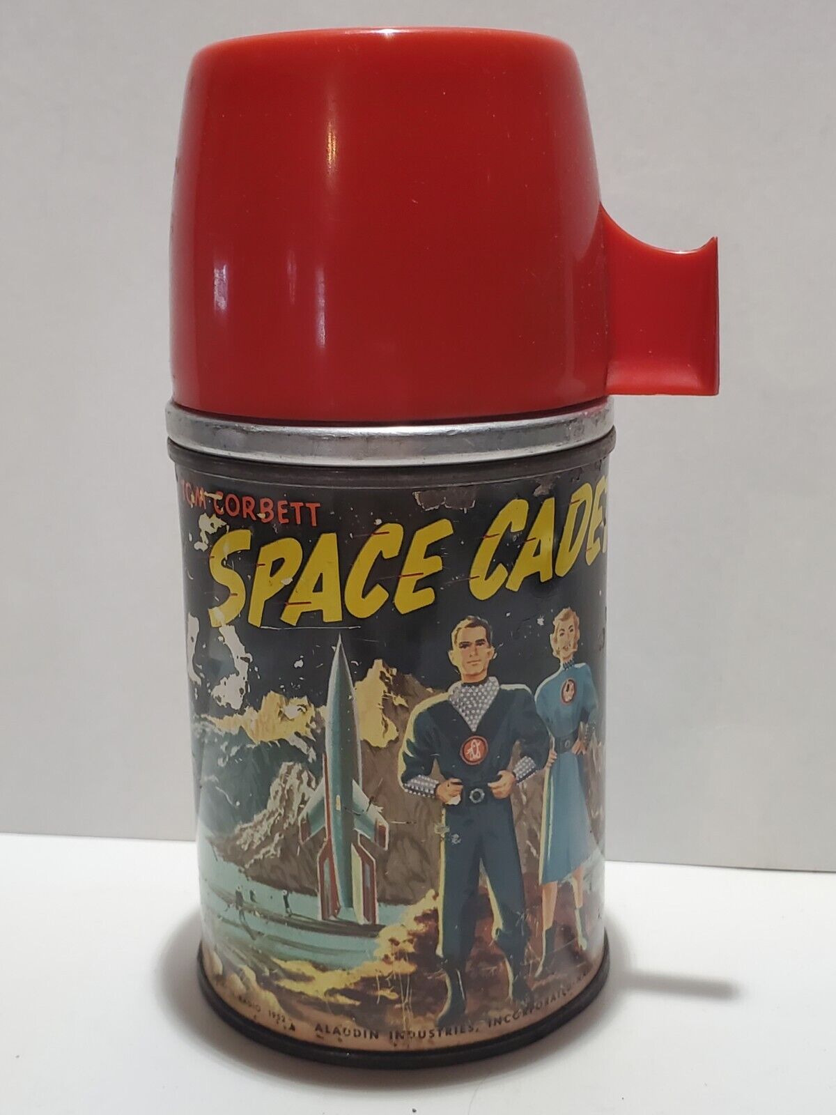 Aladdin 1952 Tom Corbett Space Cadet TV Show Metal No Lunchbox Thermos Cup Only