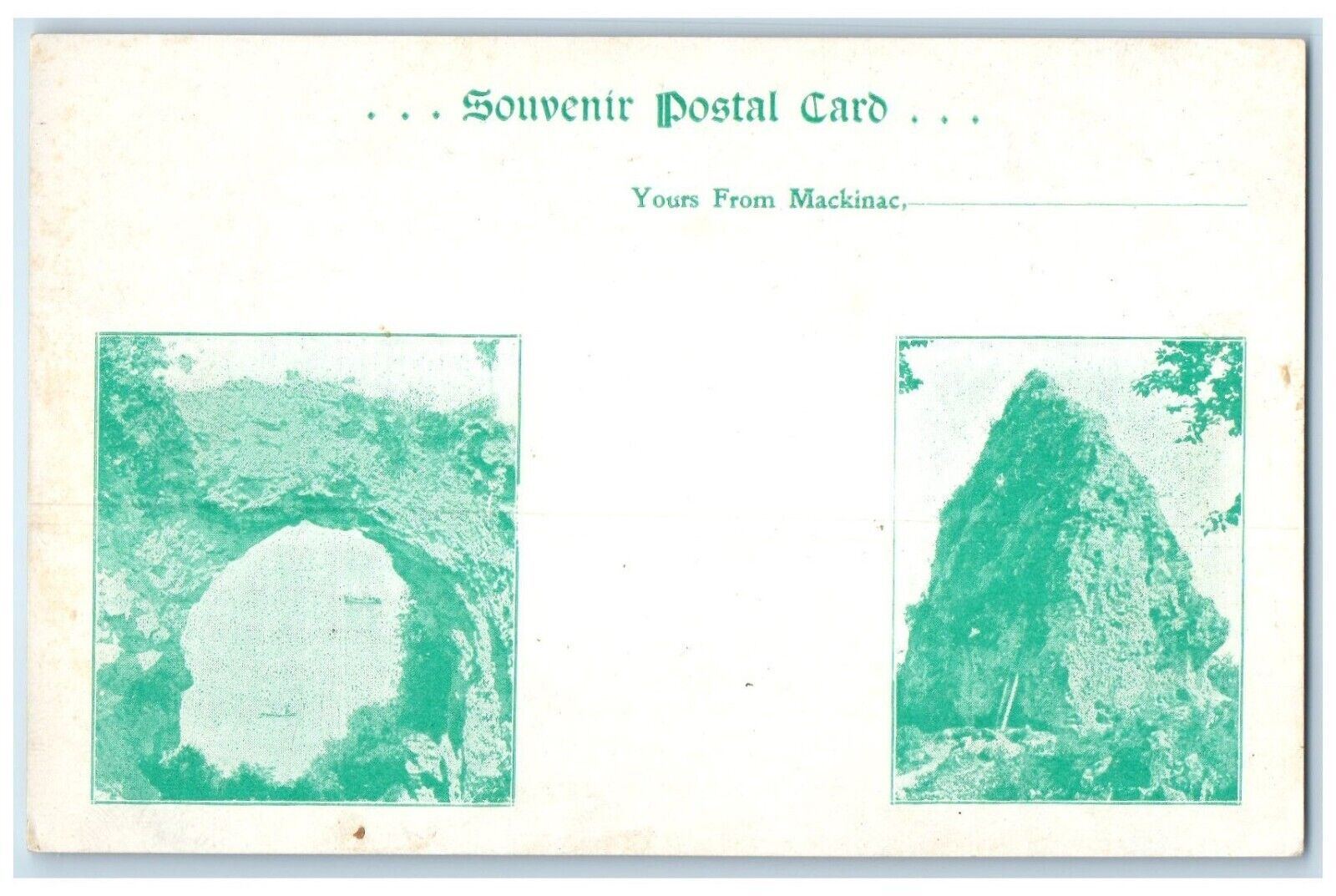 Mackinac Island Michigan MI Postcard Souvenir Dual View c1900\'s Unposted Antique