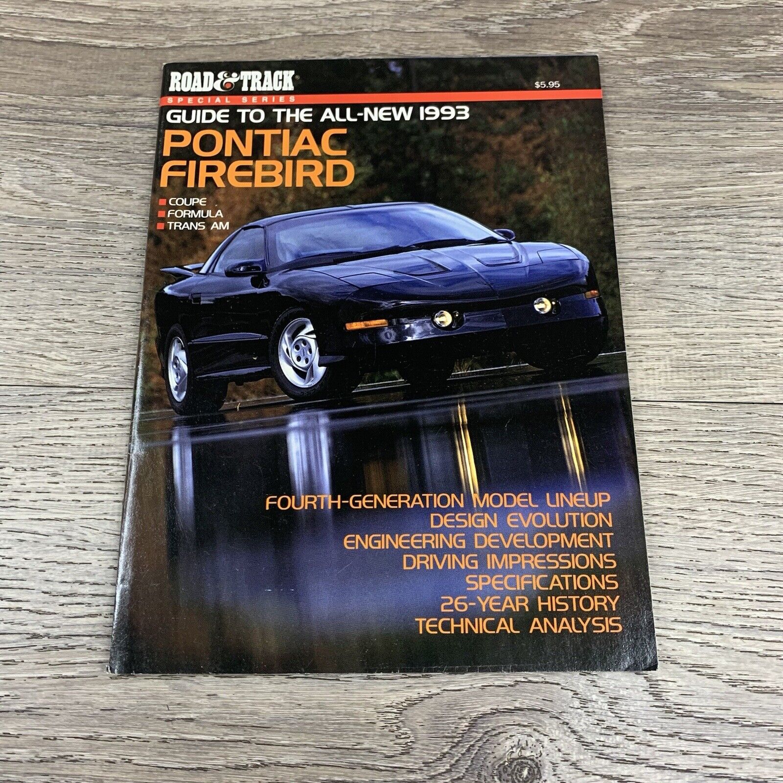 1993 Road & Track Special Series Pontiac Firebird Coupe Trans AM Magazine