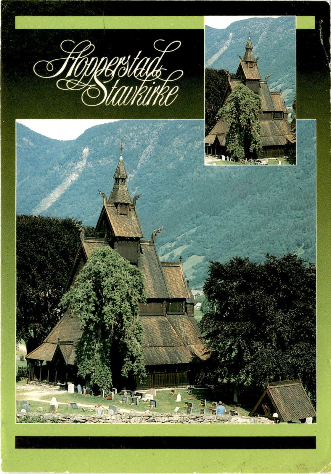 Hopperstad stave church, Vik, Sogn, Norway, 1150, stave Postcard