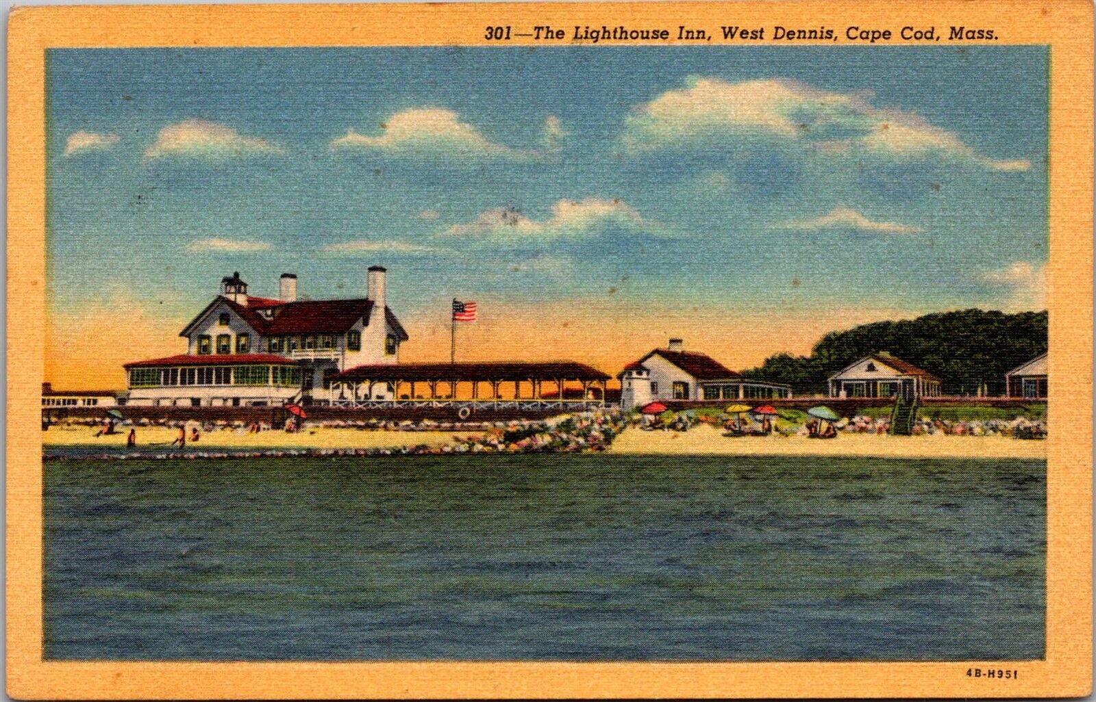 The Lighthouse Inn, West Dennis, Cape Cod MA Vintage Postcard R74
