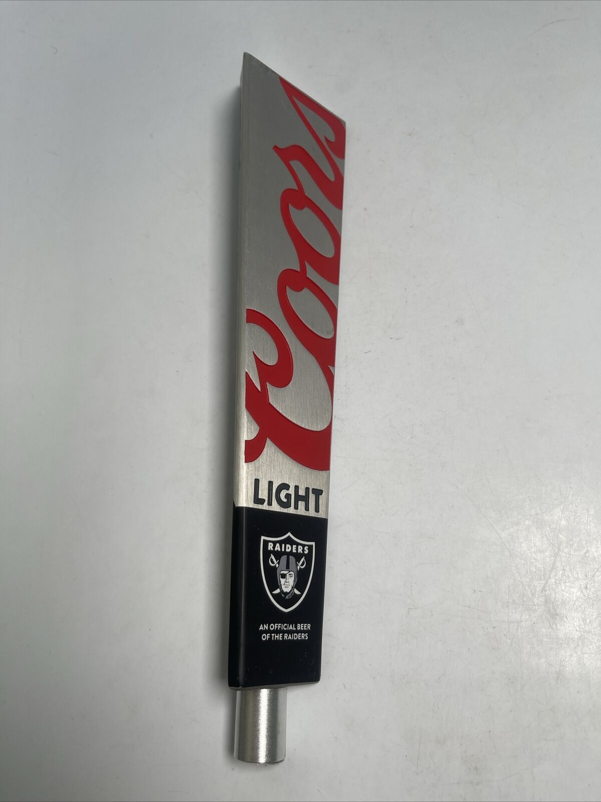 Coors Light Special Edition Las Vegas Raiders Tap Handle 12” Silver And Black