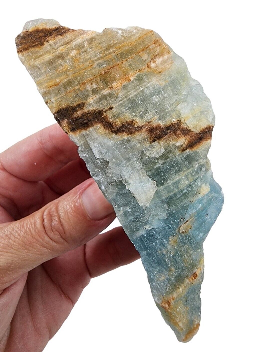 Indigo Calcite Crystal Natural Specimen 140 grams