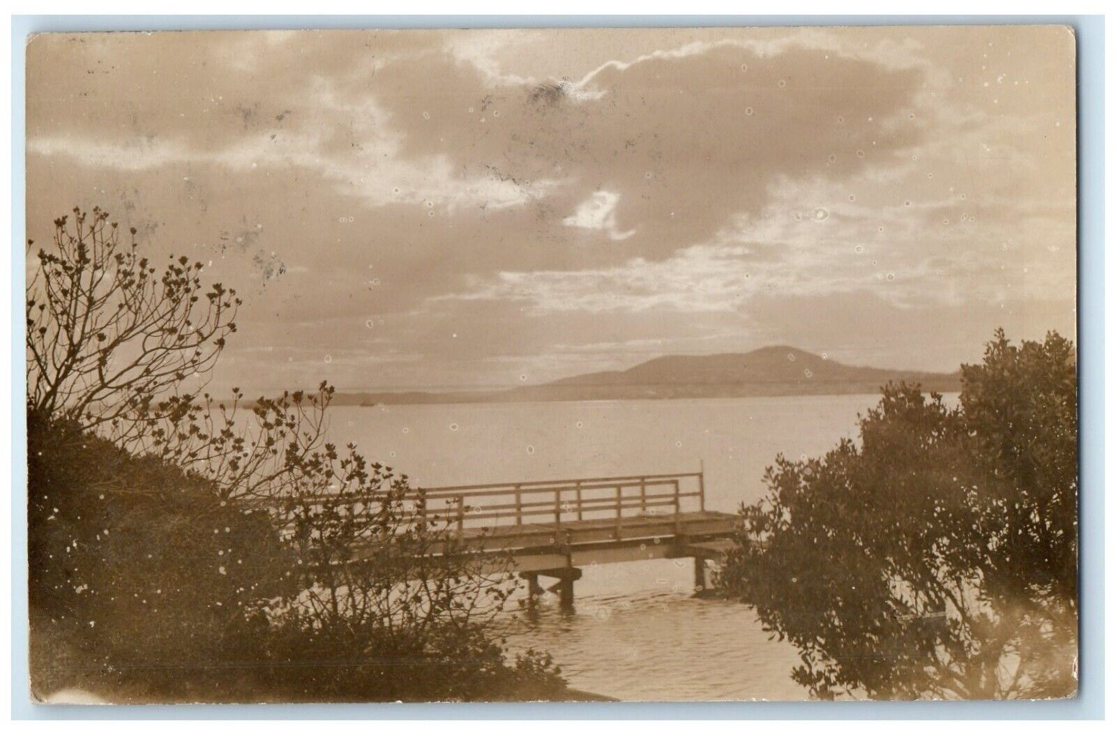 c1910\'s Bridge Scene Manila Philippines RPPC Photo Posted Antique Postcard