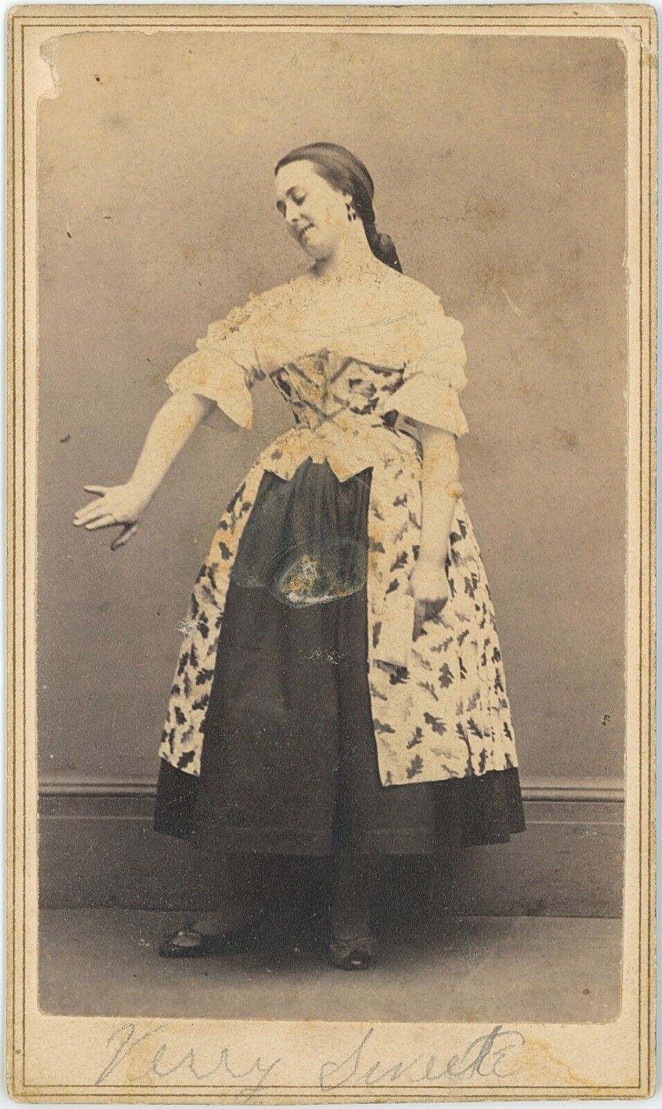 Actress Dancer Performer Costume By Fredricks 1860s CDV Carte de Visite X258