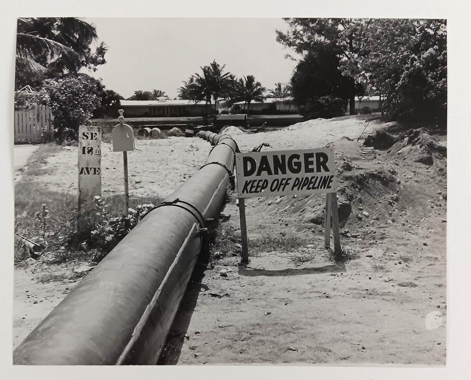 1963 Deefield Beach Florida Beach Erosion Pipeline Houses Vintage Press Photo
