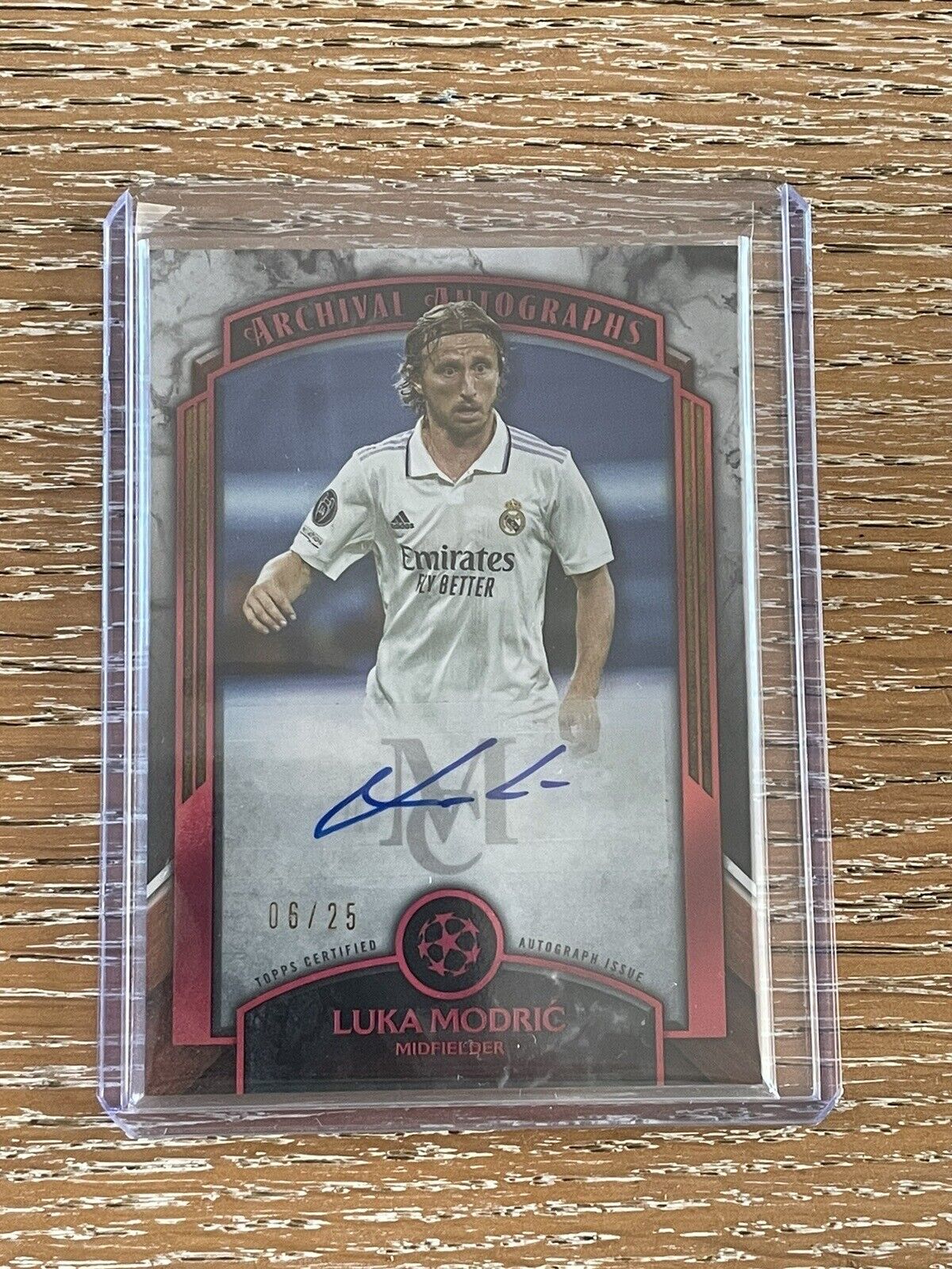 2022-23 Topps Museum Collection Soccer Luka Modric Auto Ruby /25 