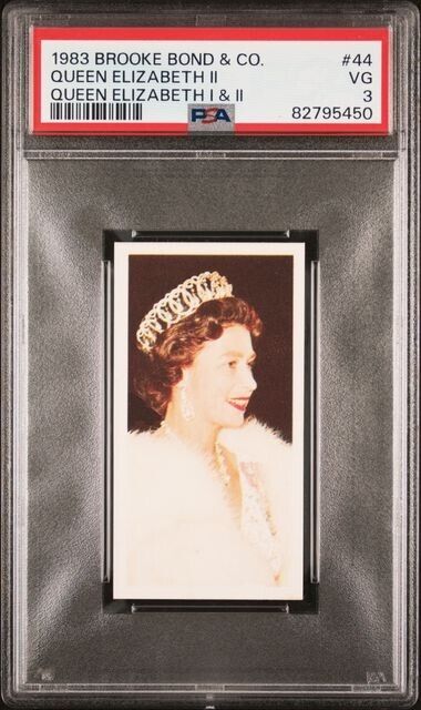 1983 Brooke Bond Queen Elizabeth I & II QUEEN ELIZABETH #44 PSA 3 VG