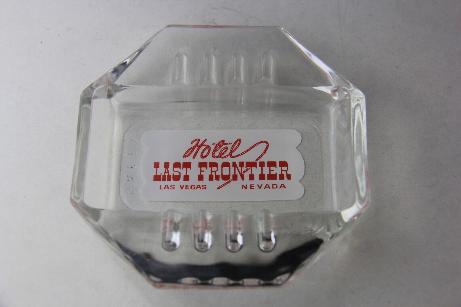 VINTAGE 1950\'S HOTEL LAST FRONTIER GLASS ASHTRAY LAS VEGAS NV CASINO BY SAFEX
