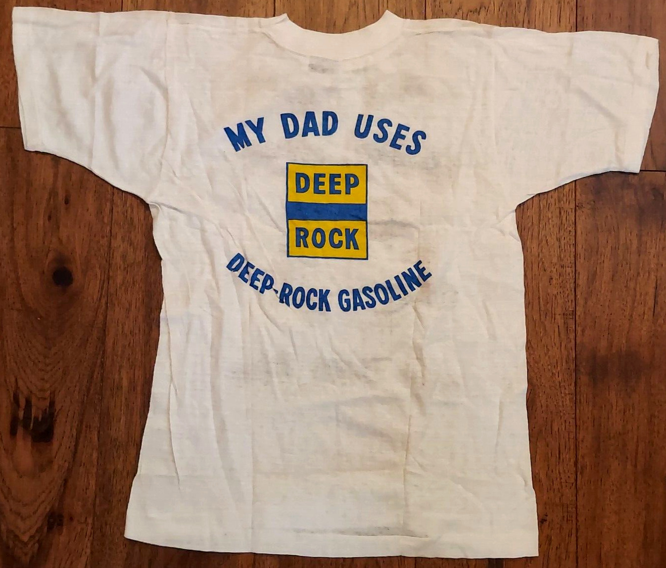 Vintage Deep Rock Gasoline Kids Advertising Shirt Service Station Promotion