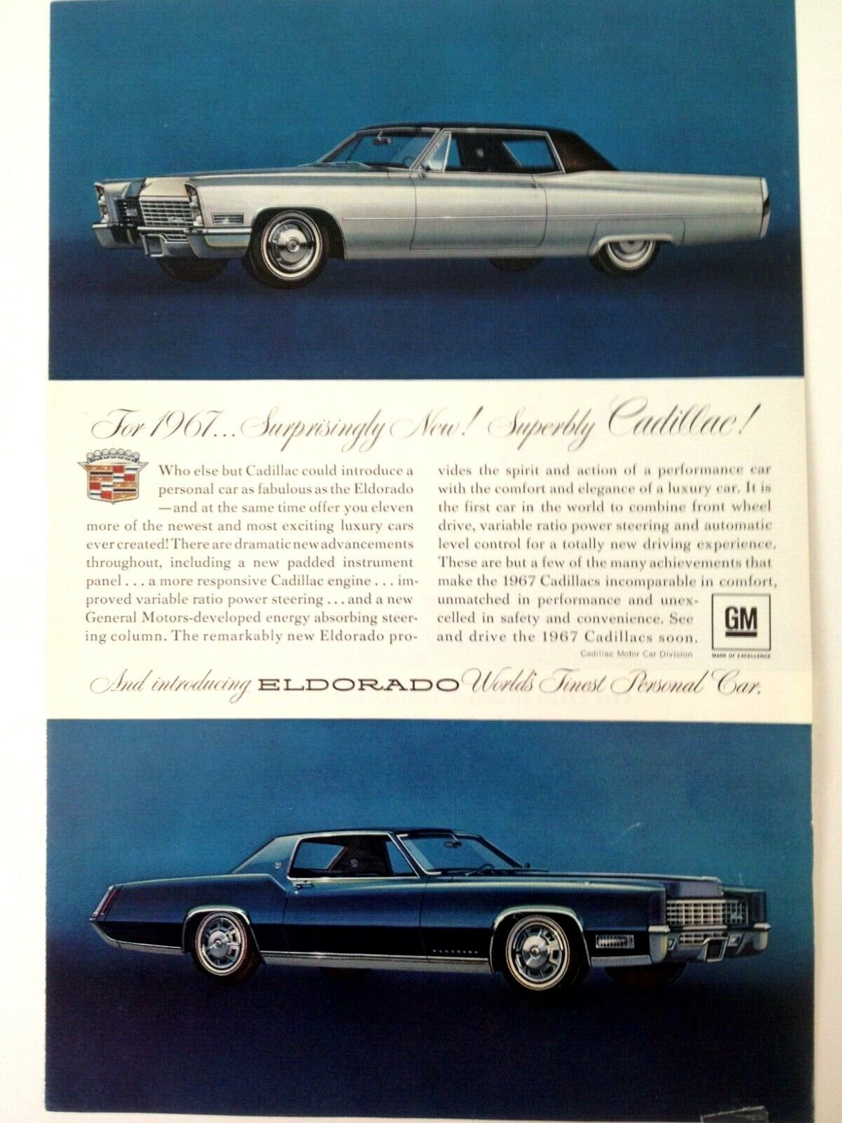 1967 Cadillac Eldorado Print Ad