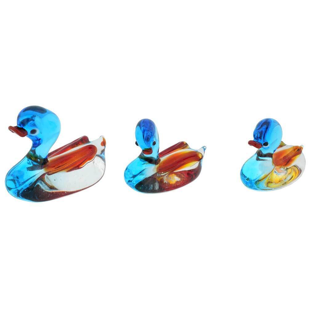 GlassOfVenice Murano Glass Duck Family