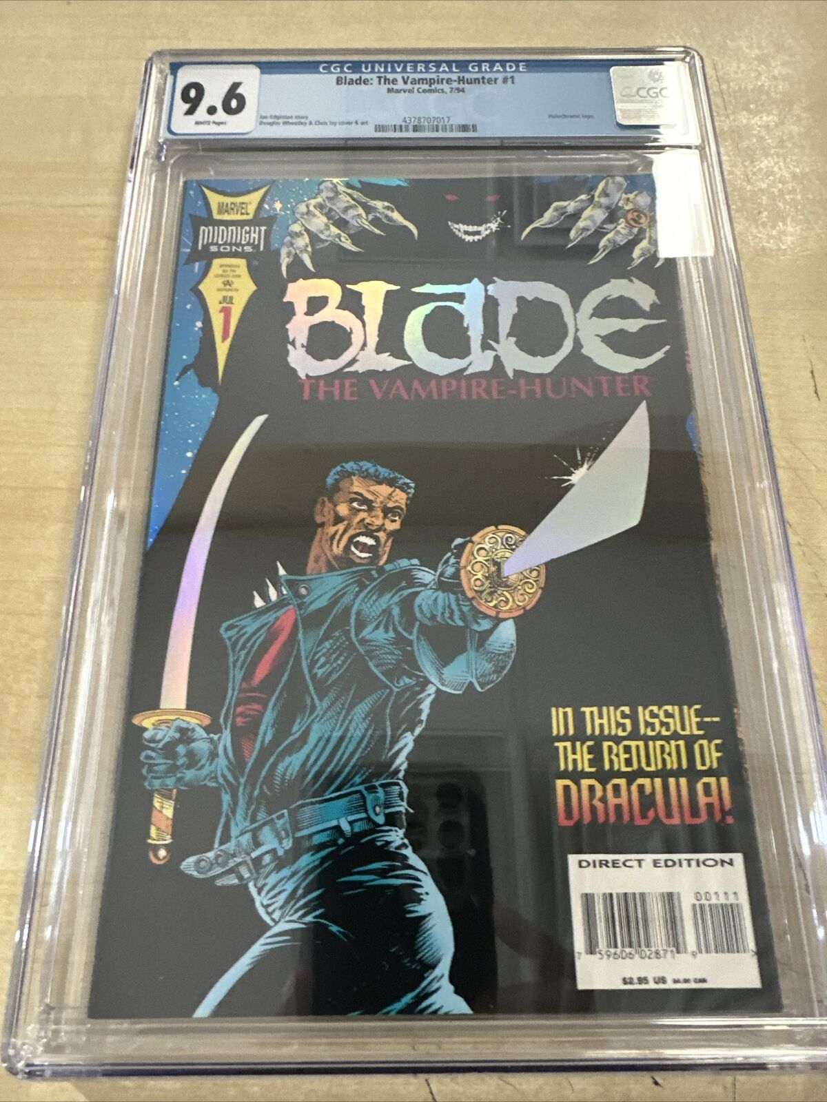 CGC 9.6 - Blade The Vampire Hunter 1(7/94); Holochrome Logo
