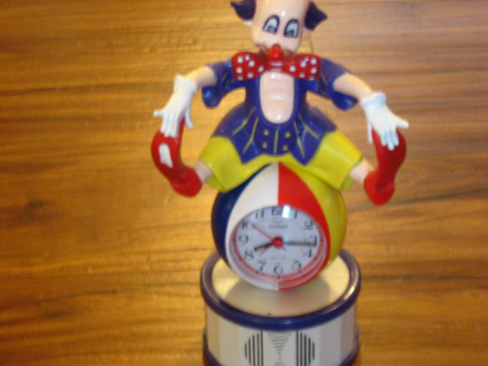 Jinmei Circus Clown Talking Alarm Clock Vintage made in Japan