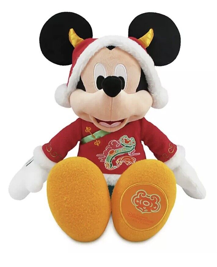 New Shanghai Disney Resort Mickey Lunar New Year 2021 Plush Medium 17”