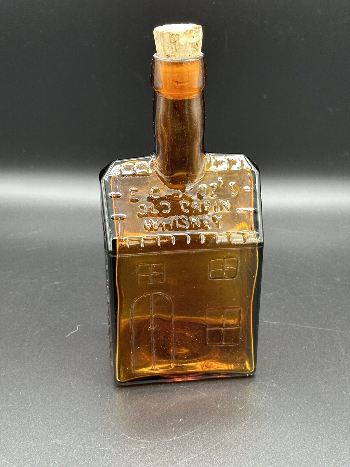 Vintage empty E G Booz’s Old Cabin Whiskey Bottle 1840 Philadelphia