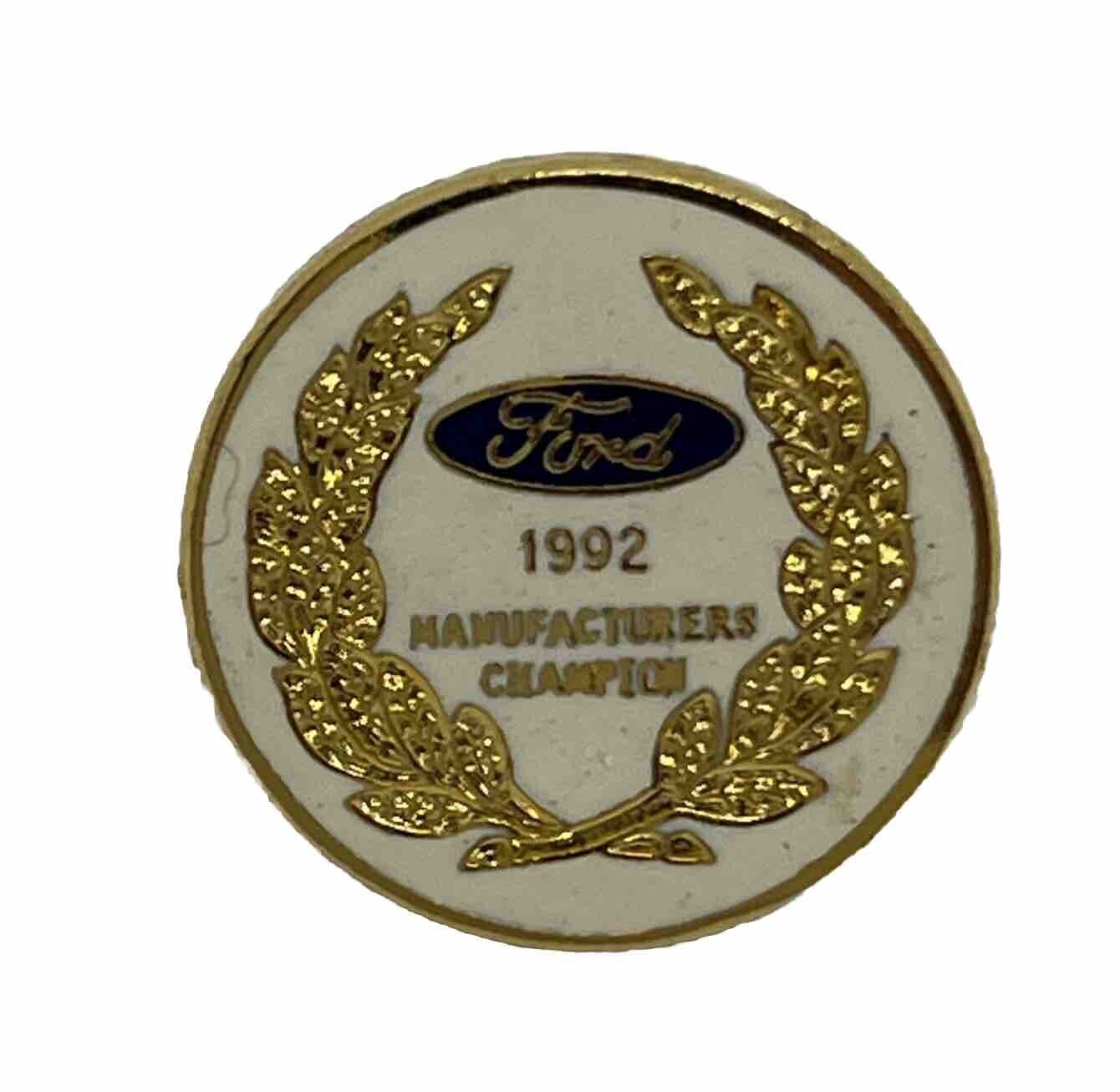 Ford Motorsport 1992 Manufacturers Champion Car Enamel Lapel Hat Pin Pinback