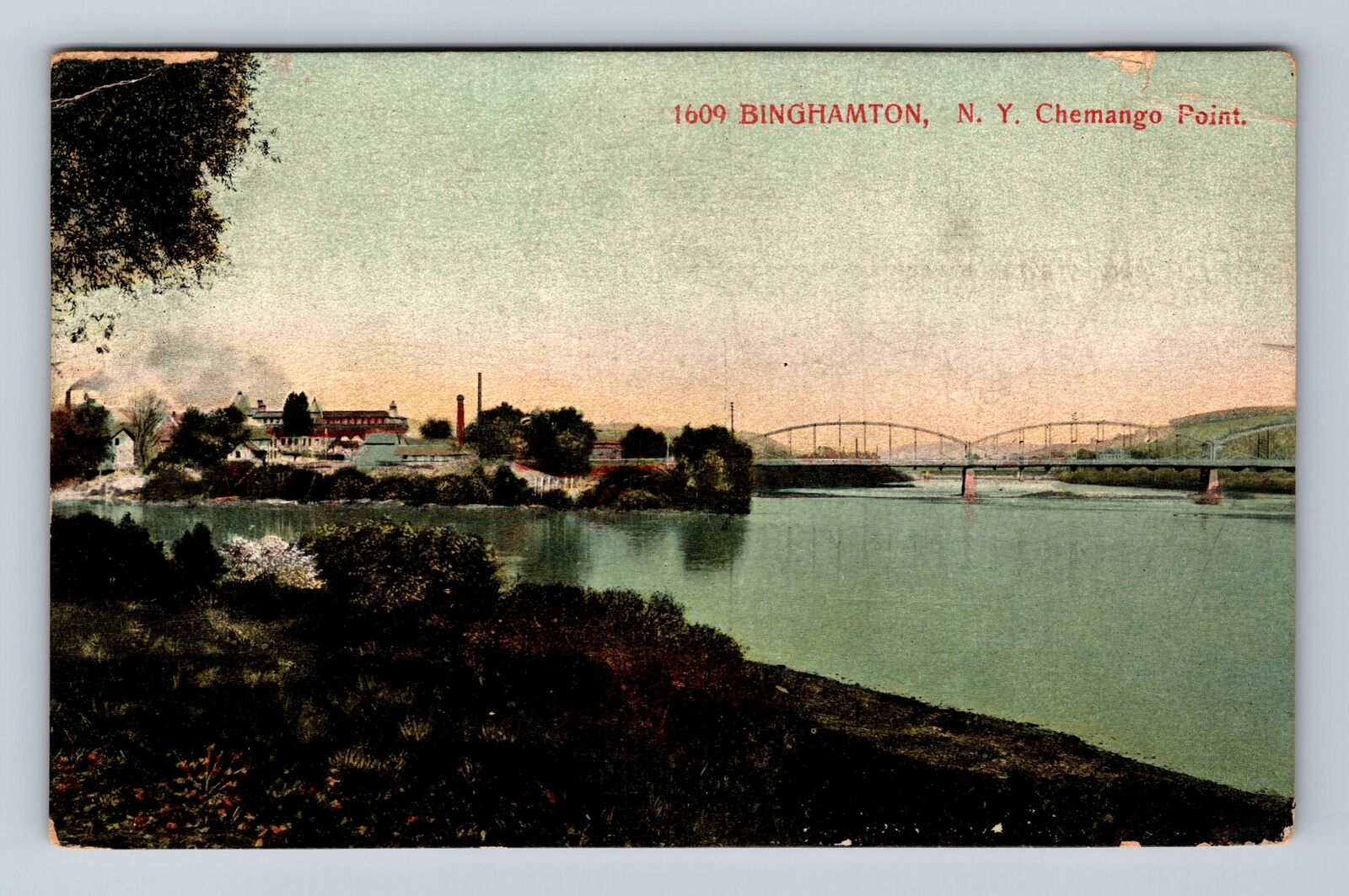 Binghamton NY-New York, Chemango Point, Antique, Vintage Postcard