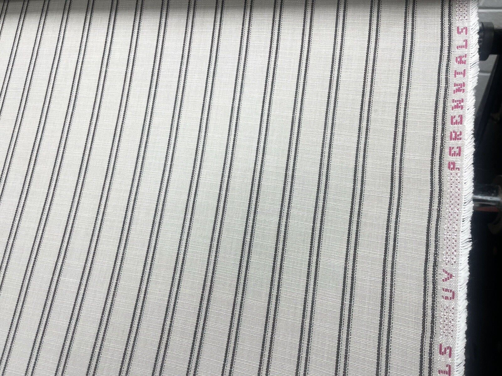 Perennials Grey Ticking Stripe indoor/outdoor, 6 yards Available