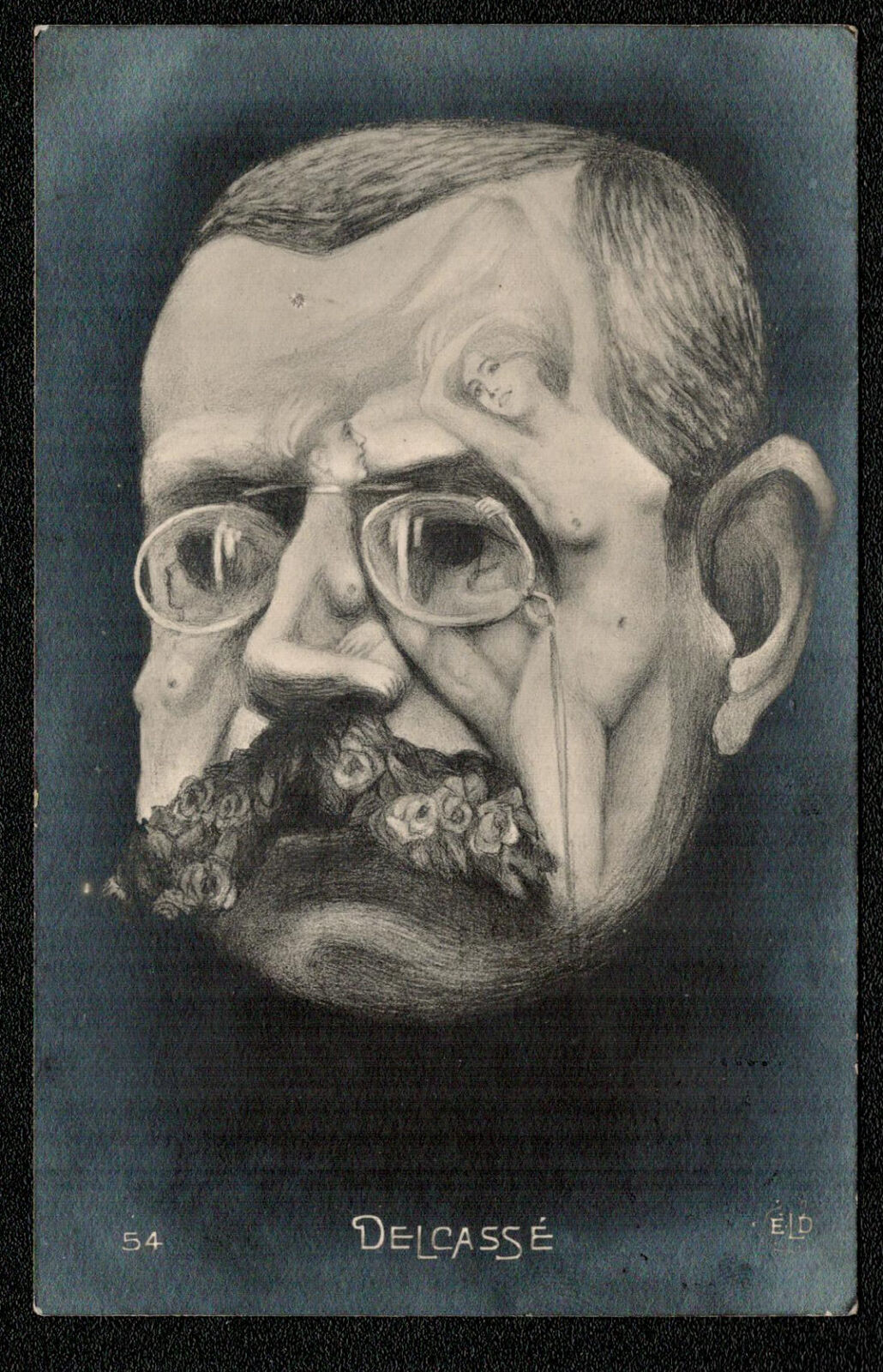 Arcimboldesque. Surrealism. Theophile Delcassé. circa 1910