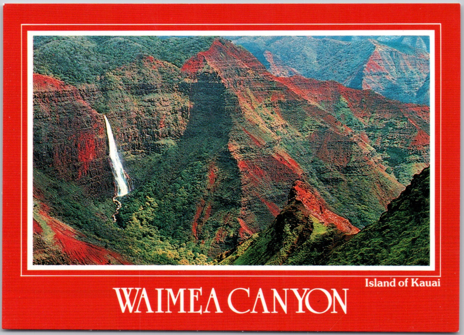 Waimea Canyon Island Of Kauai Hawaii Grand canyon Of Pacific Vintage Postcard