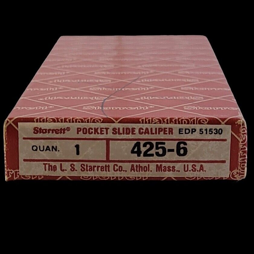 Vintage Starrett  425-6 Pocket Slide Caliper No. 51530