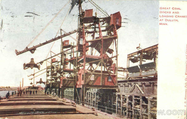 1907 Duluth,MN Great Coal Docks And Loading Crane St. Louis County Minnesota