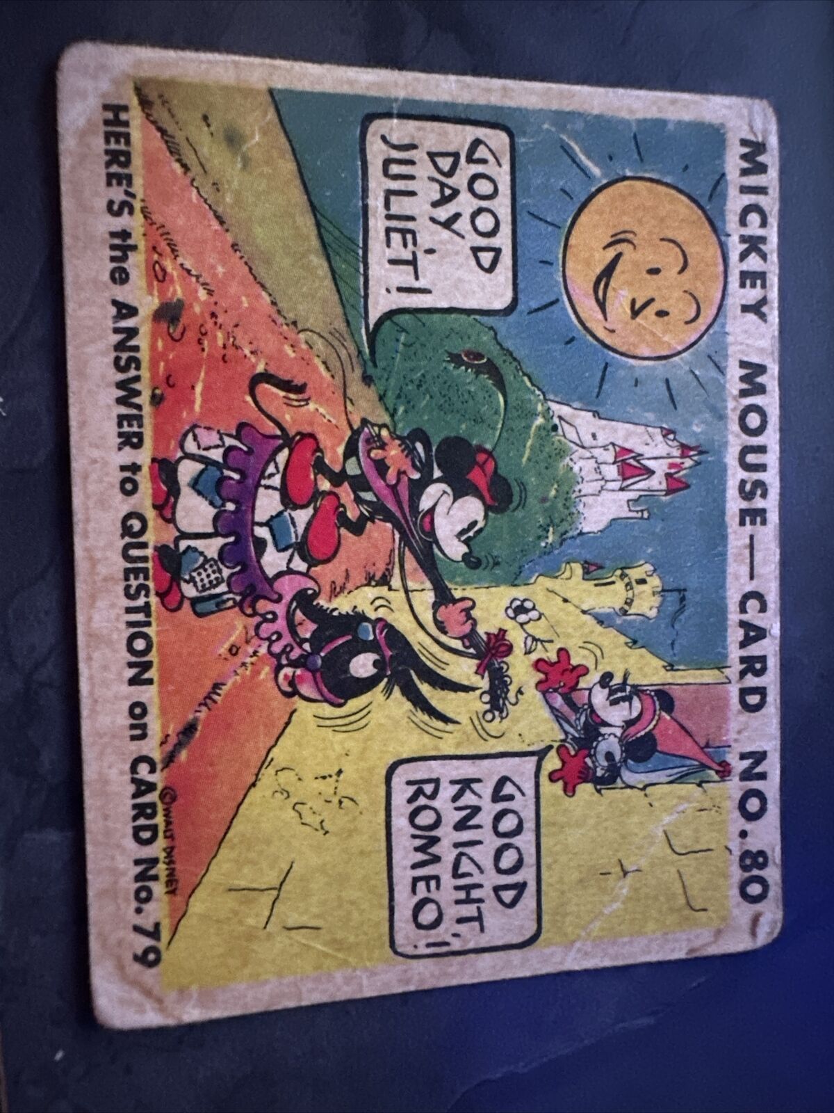 1935 Mickey Mouse Non Sports Card #80 Walt Disney Gum Inc