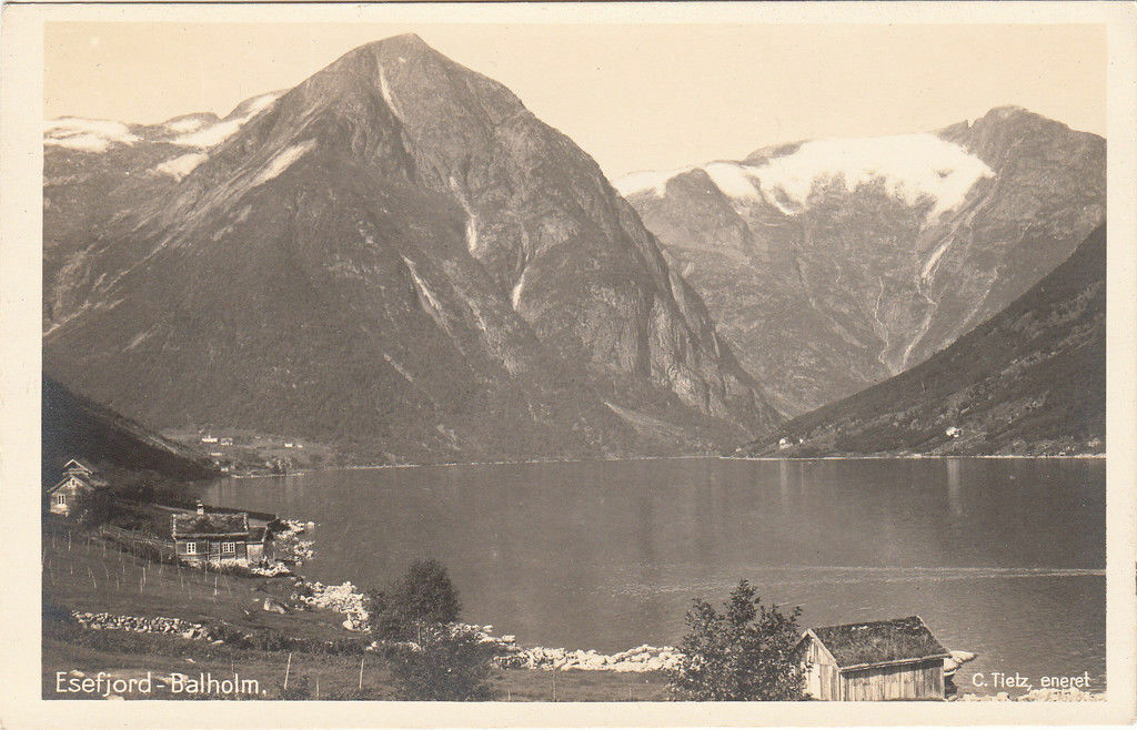 F-334 Norway Balholm Esefjord Vintage Real Photo RPPC Postcard