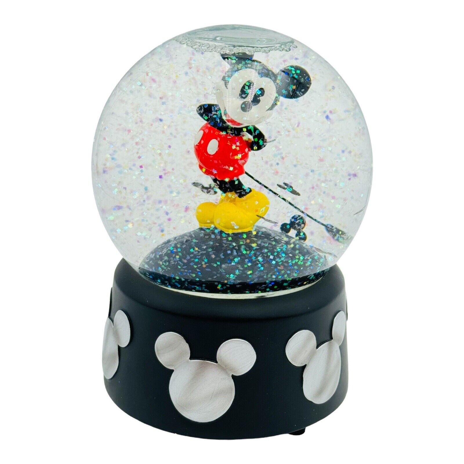 Disney Enesco Mickey Mouse Wind Up Musical Snow Globe Mickey Mouse March Song
