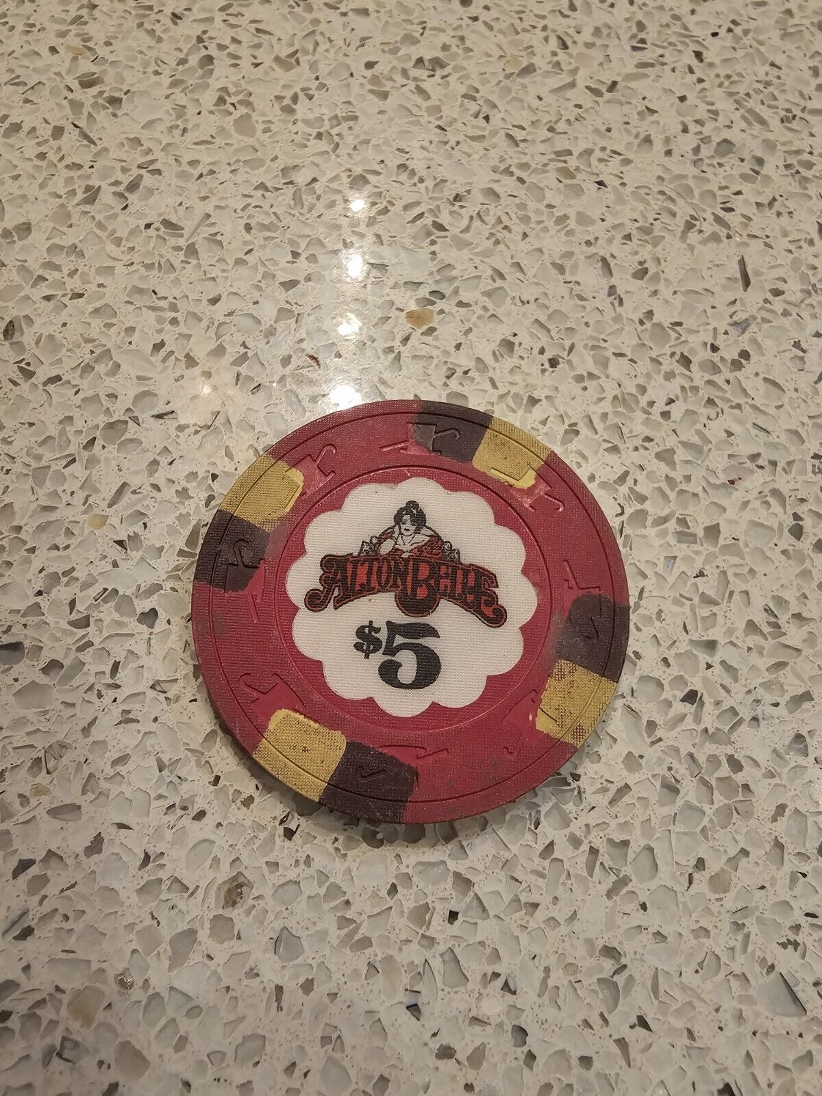 5.00 Chip from the Alton Belle Casino Alton Illinois H&C