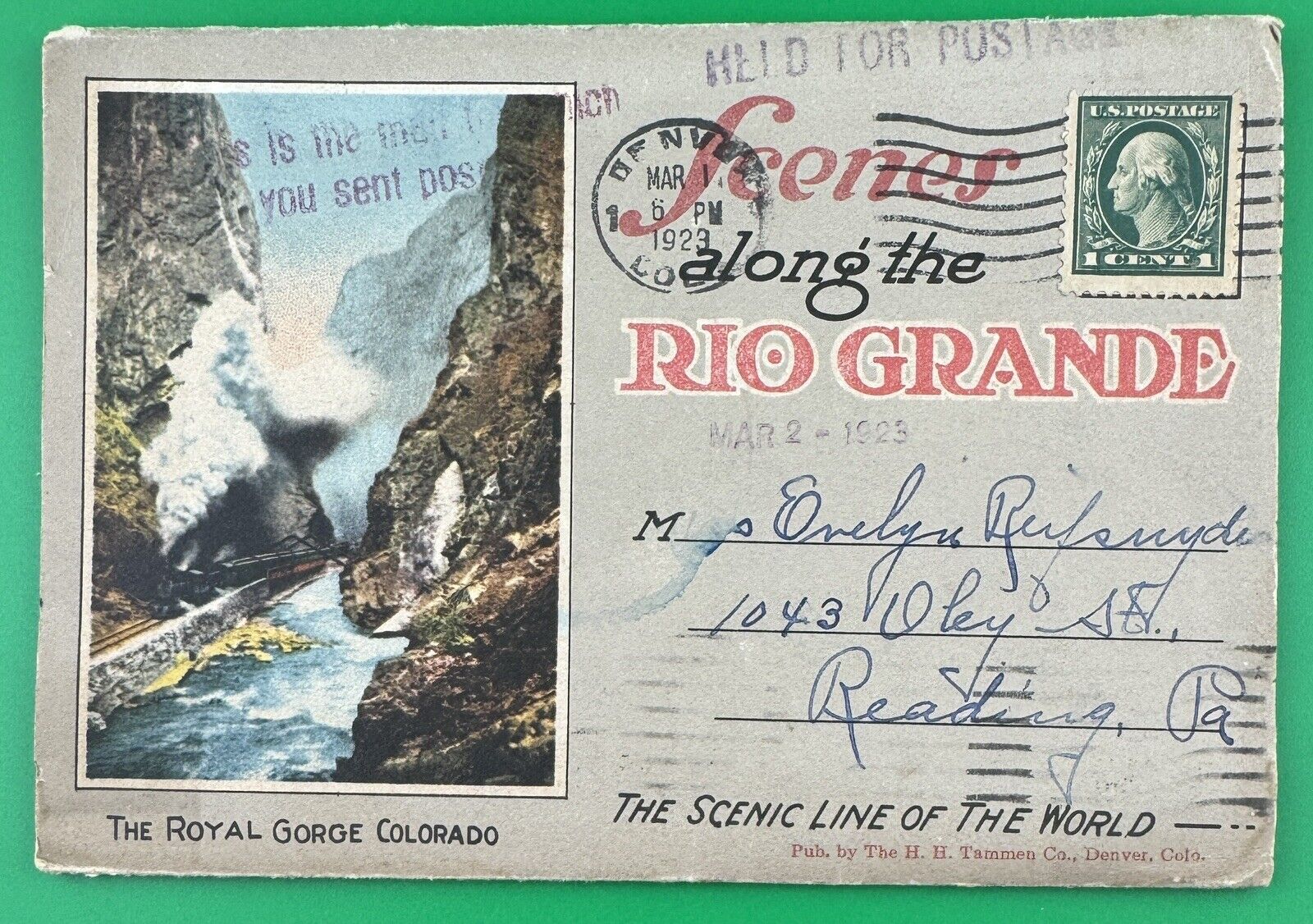 Vintage Scenes Along The Rio Grande Fold Out Postcards Postmarked Denver 1923